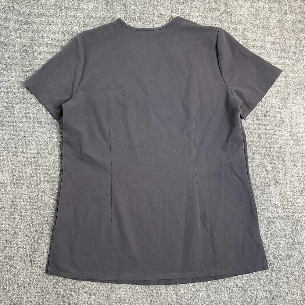 Figs Scrub Top Womens Size Small Technical Collection Front Pocket Gray - Picture 2 of 6